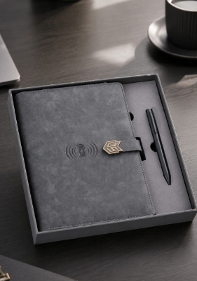 V-1 Slate Grey Power Bank Diary Organizer